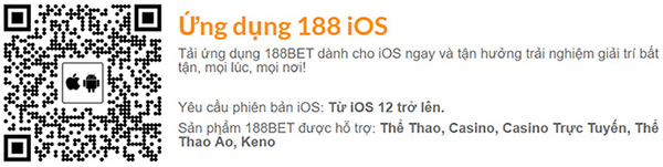 Ứng dụng 188bet cho ios